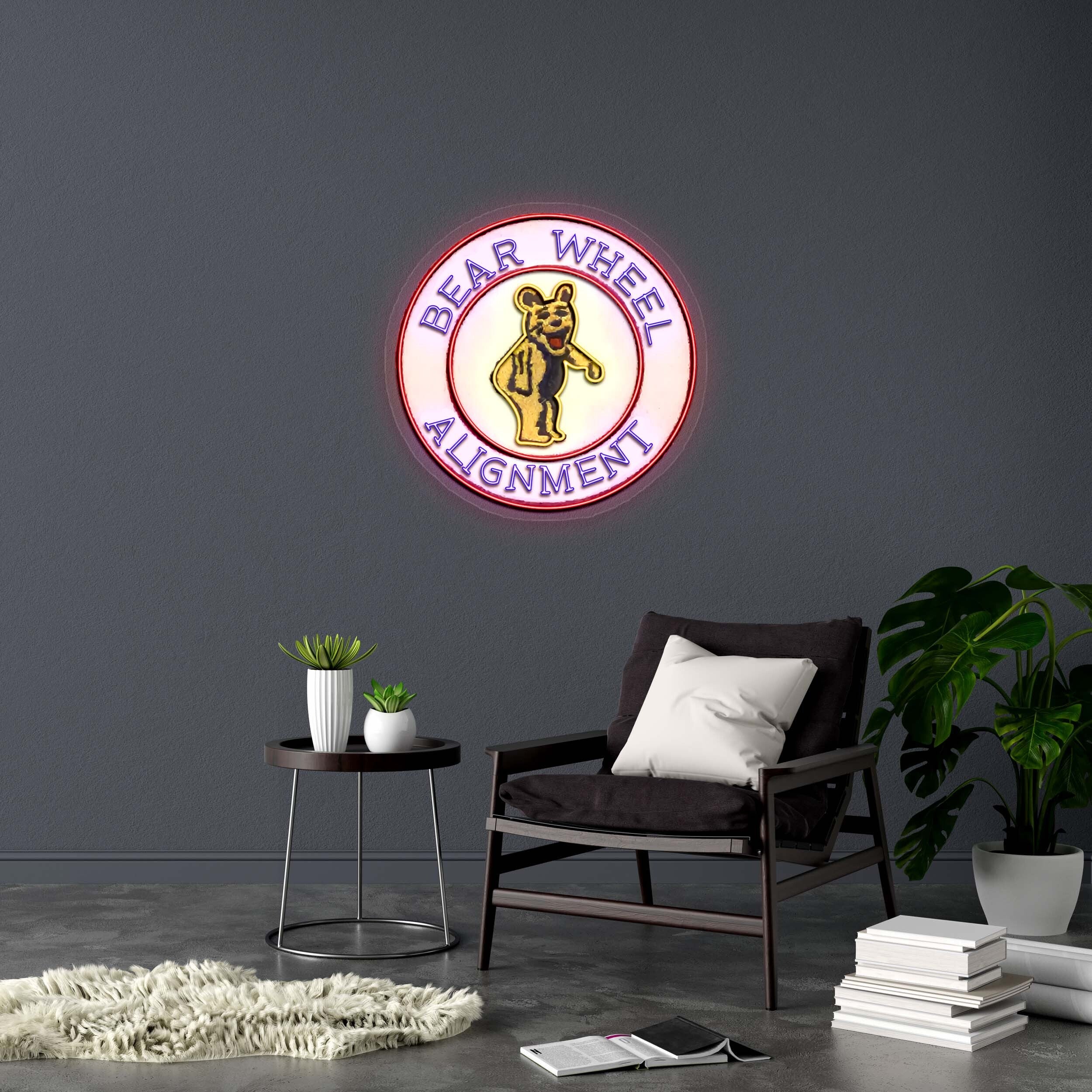 BEAR WHEEL ALIGNMENT - Premium Neon Artwork