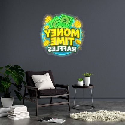 MONEY TIME RAFFLES (version 3) - Premium Neon Artwork