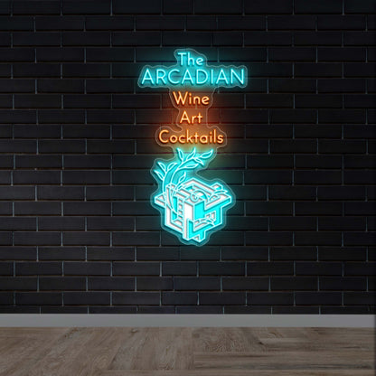 The Arcadian Wine Art Cocktails - Premium Neon Artwork