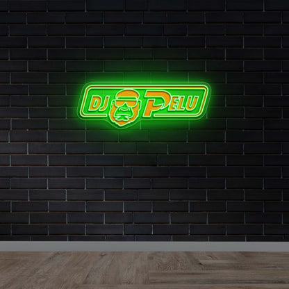 DJ Pelu - Premium Neon Artwork
