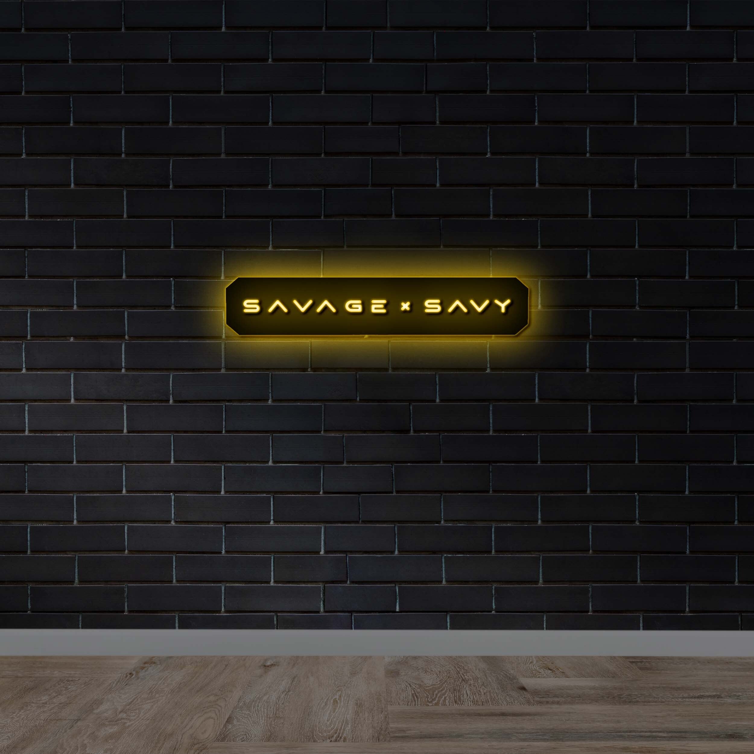 SAVAGE SAVY  2nd Version | Backlit with Front-lit letters -  Premium Neon Artwork