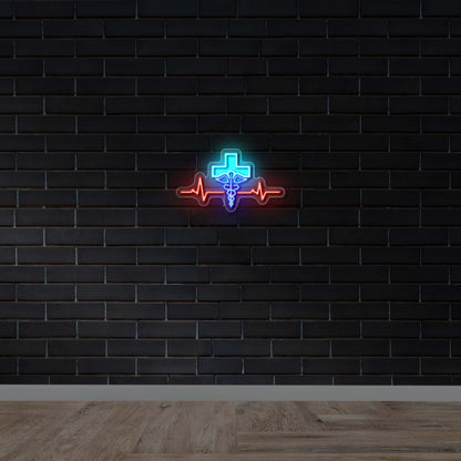 Christ Centered Complete Care logo - Premium Neon Artwork