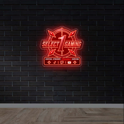 SELECT 1 GAMING - Premium Neon Artwork