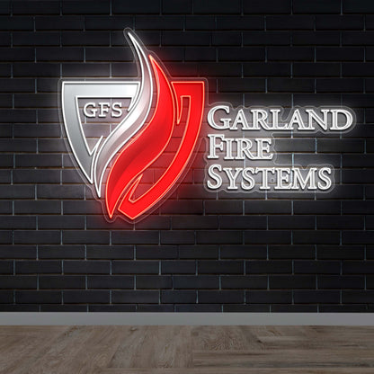 Garland Fire Systems - Premium Neon Artwork