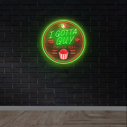I Gotta Guy Italian Ices -  Premium Neon Artwork