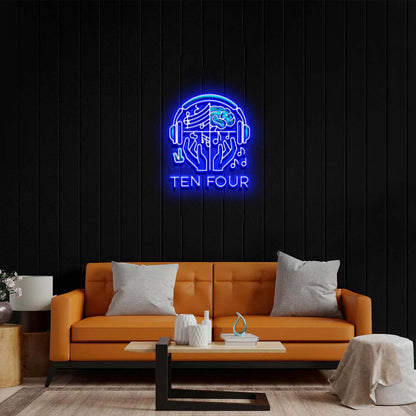 TEN FOUR - Premium Neon Artwork