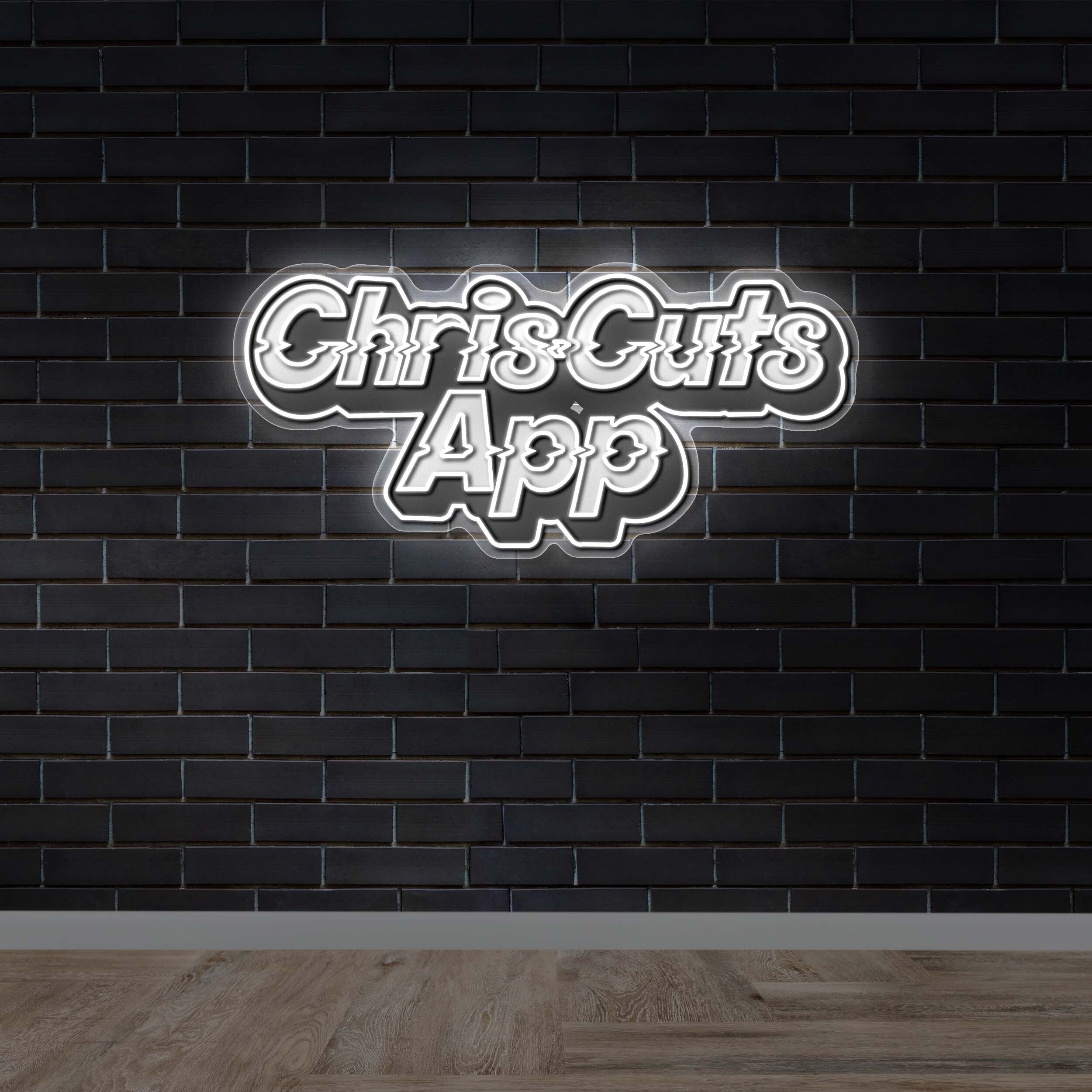 ChrisCuts App - Premium Neon Artwork