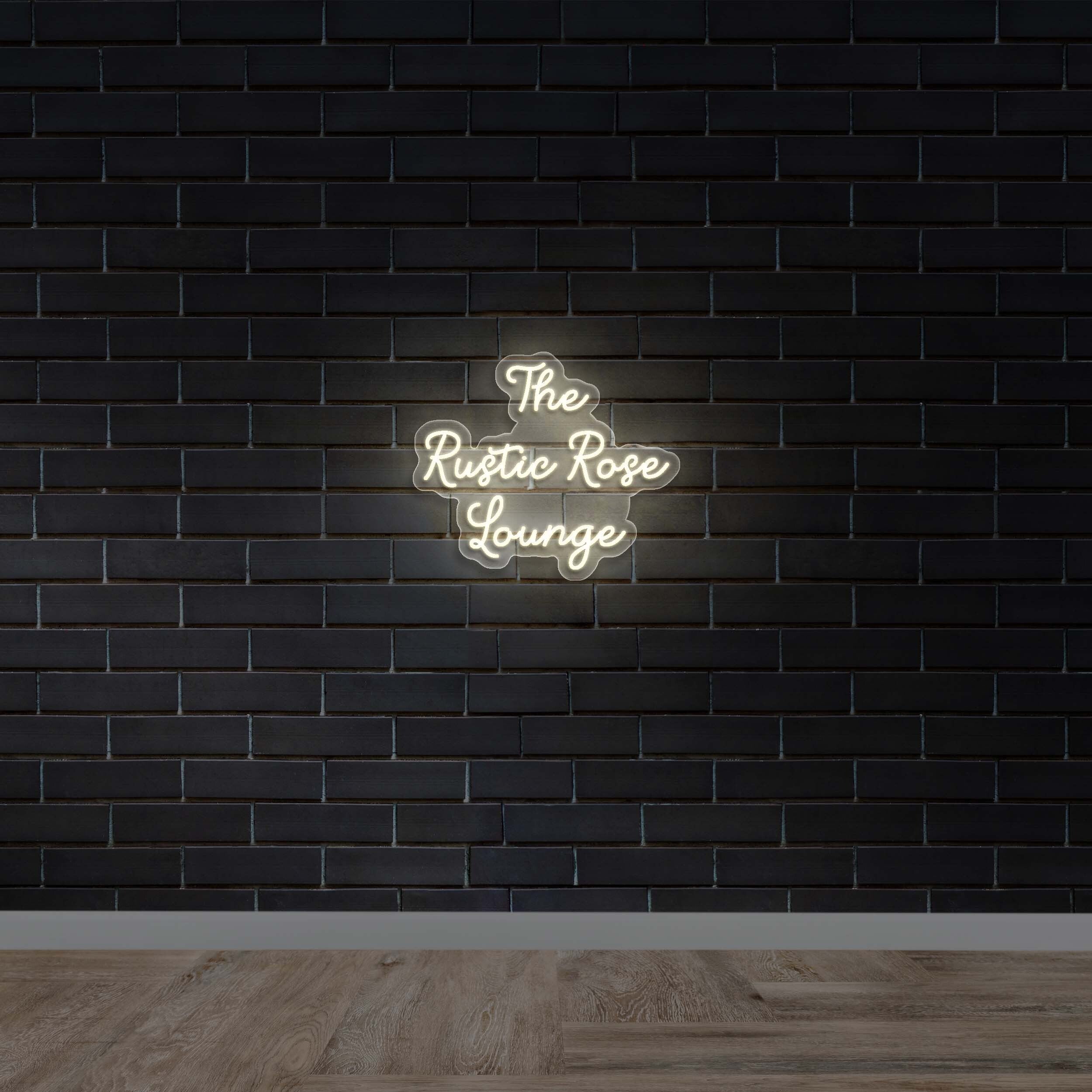 The Rustic Rose Lounge - Premium Neon Artwork