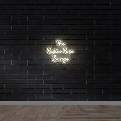 The Rustic Rose Lounge - Premium Neon Artwork