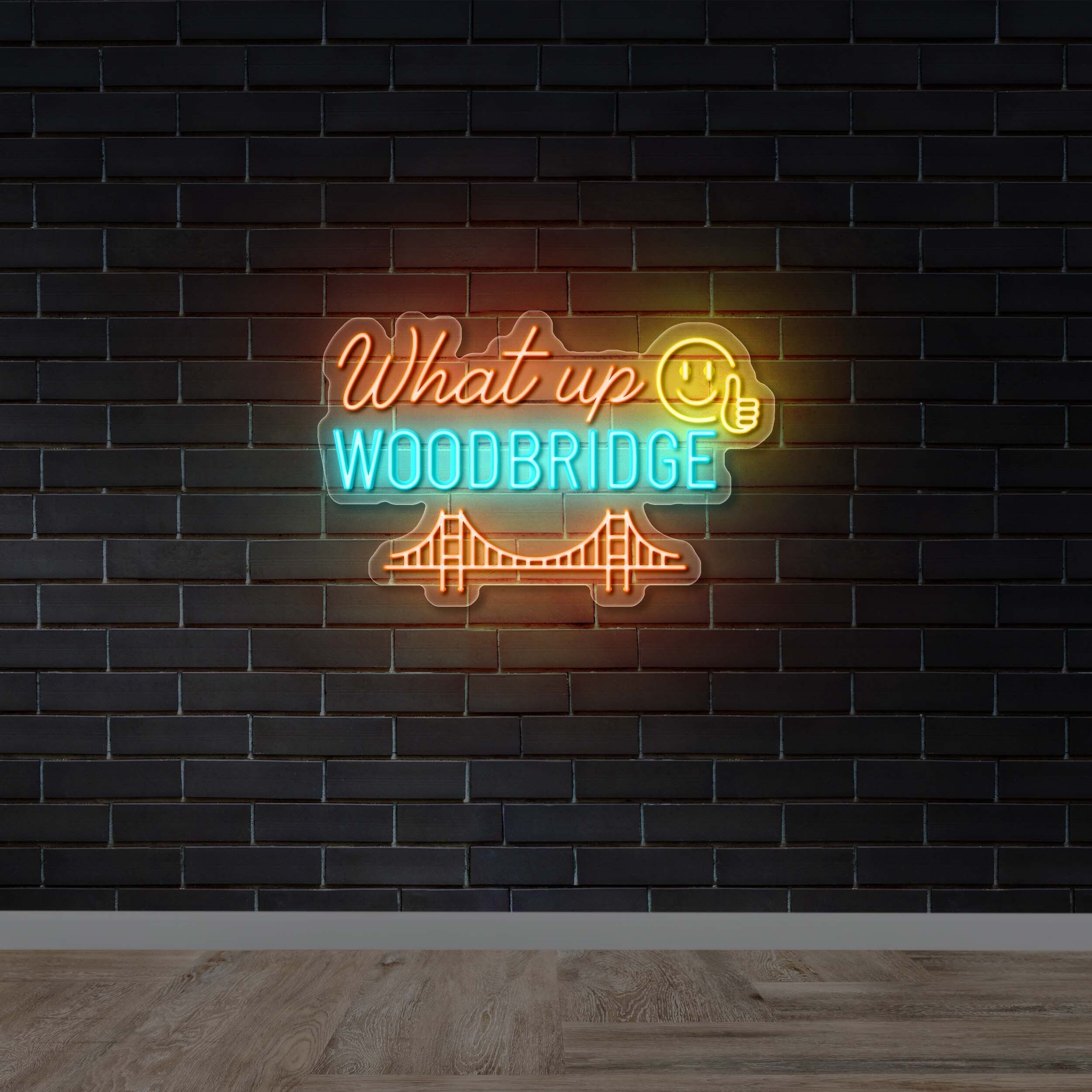 What up Woodbridge - Premium Neon Artwork