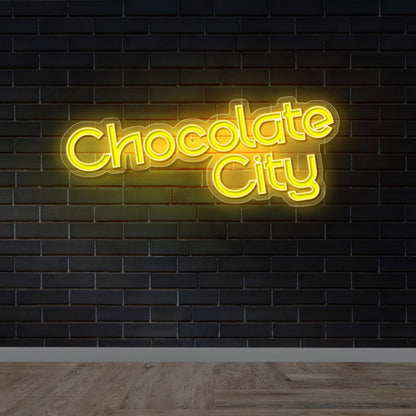 CHOCOLATE CITY - Premium Neon Artwork