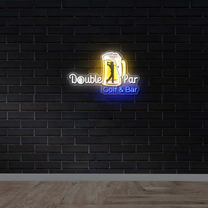 Double Par Golf & Bar - Premium Neon Artwork