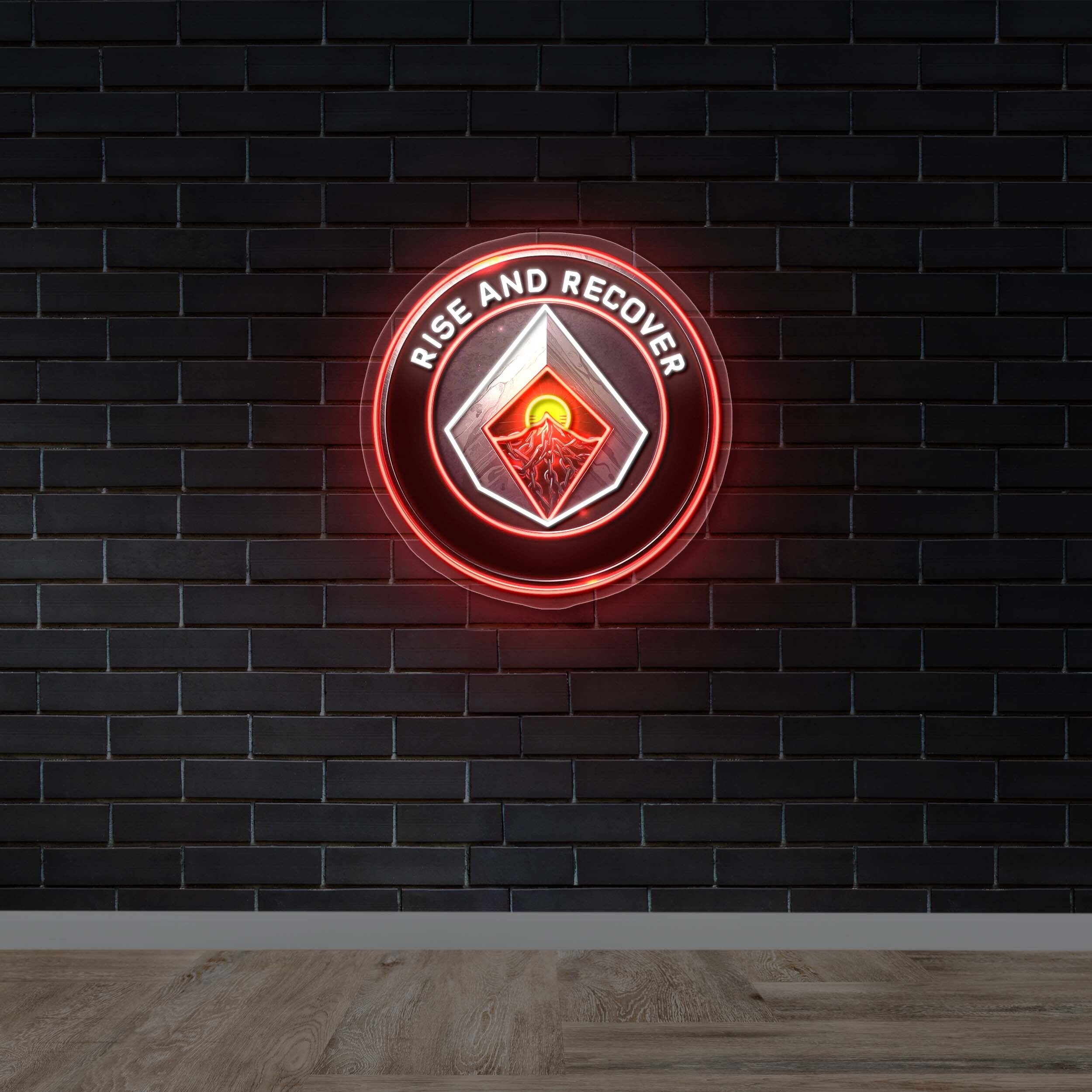 RISE AND RECOVER - Premium Neon Artwork