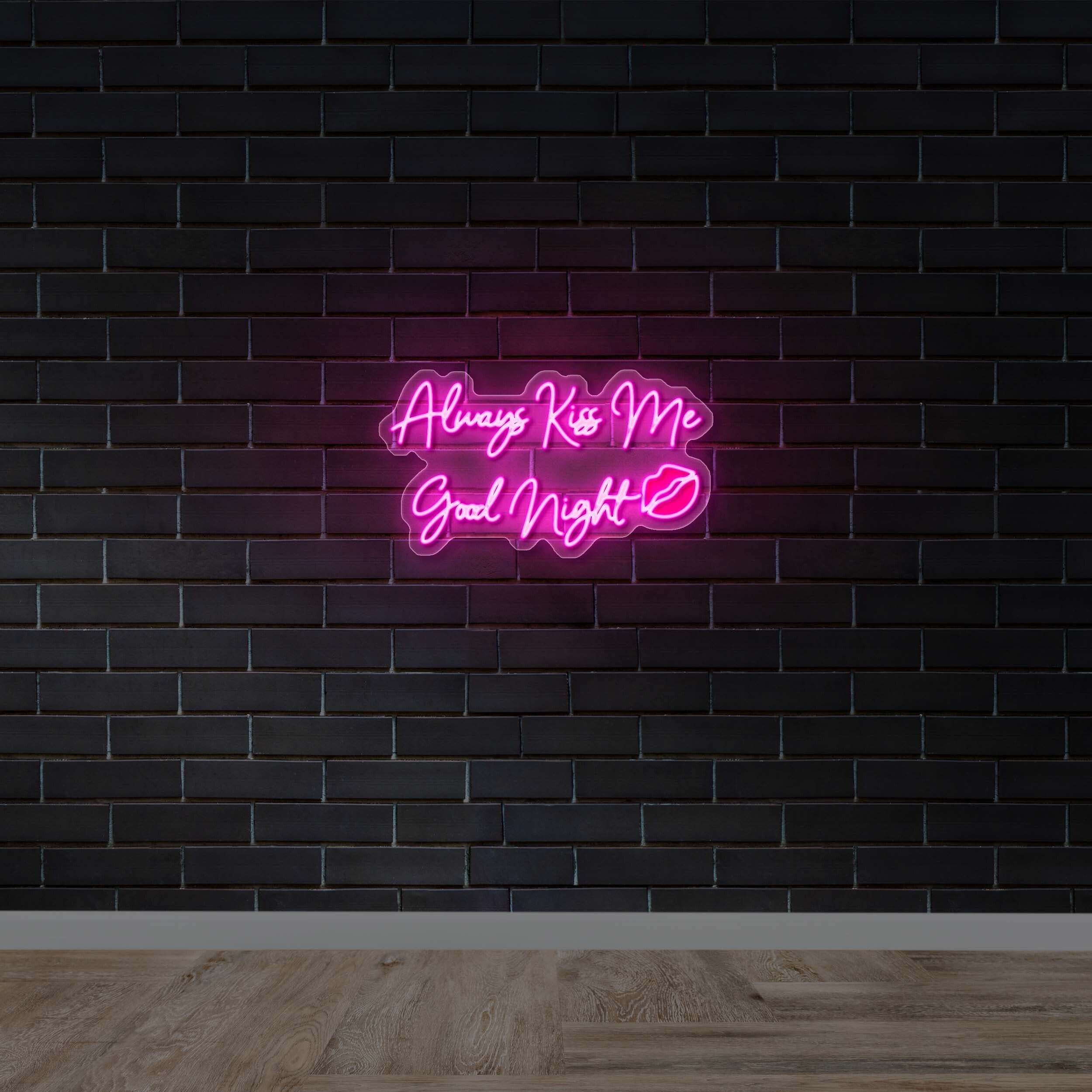 Always kiss me good night 💋 - Premium Neon Artwork