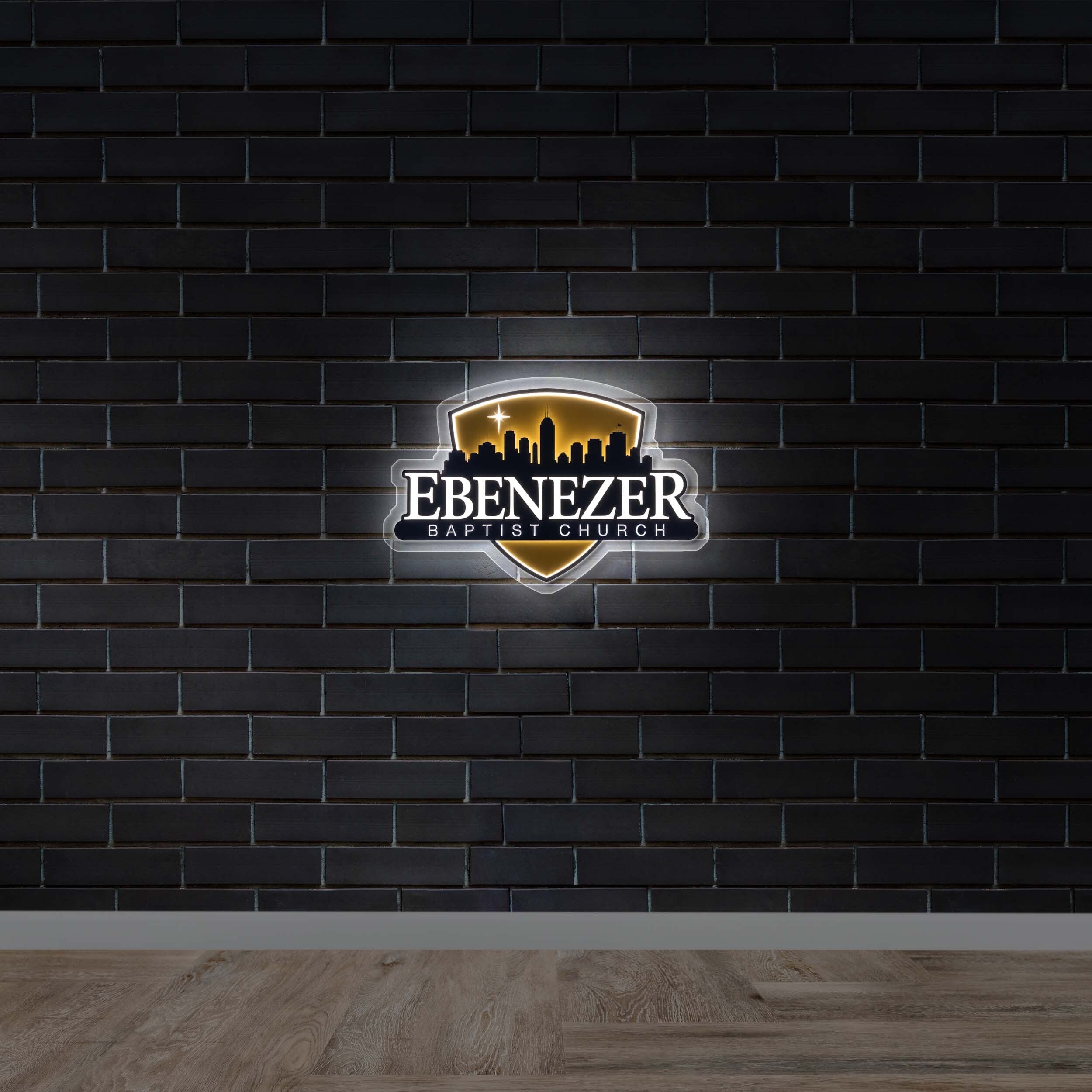 EBENEZER BAPTIST CHURCH | Backlit Version - Premium Neon Artwork
