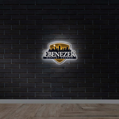 EBENEZER BAPTIST CHURCH | Backlit Version - Premium Neon Artwork