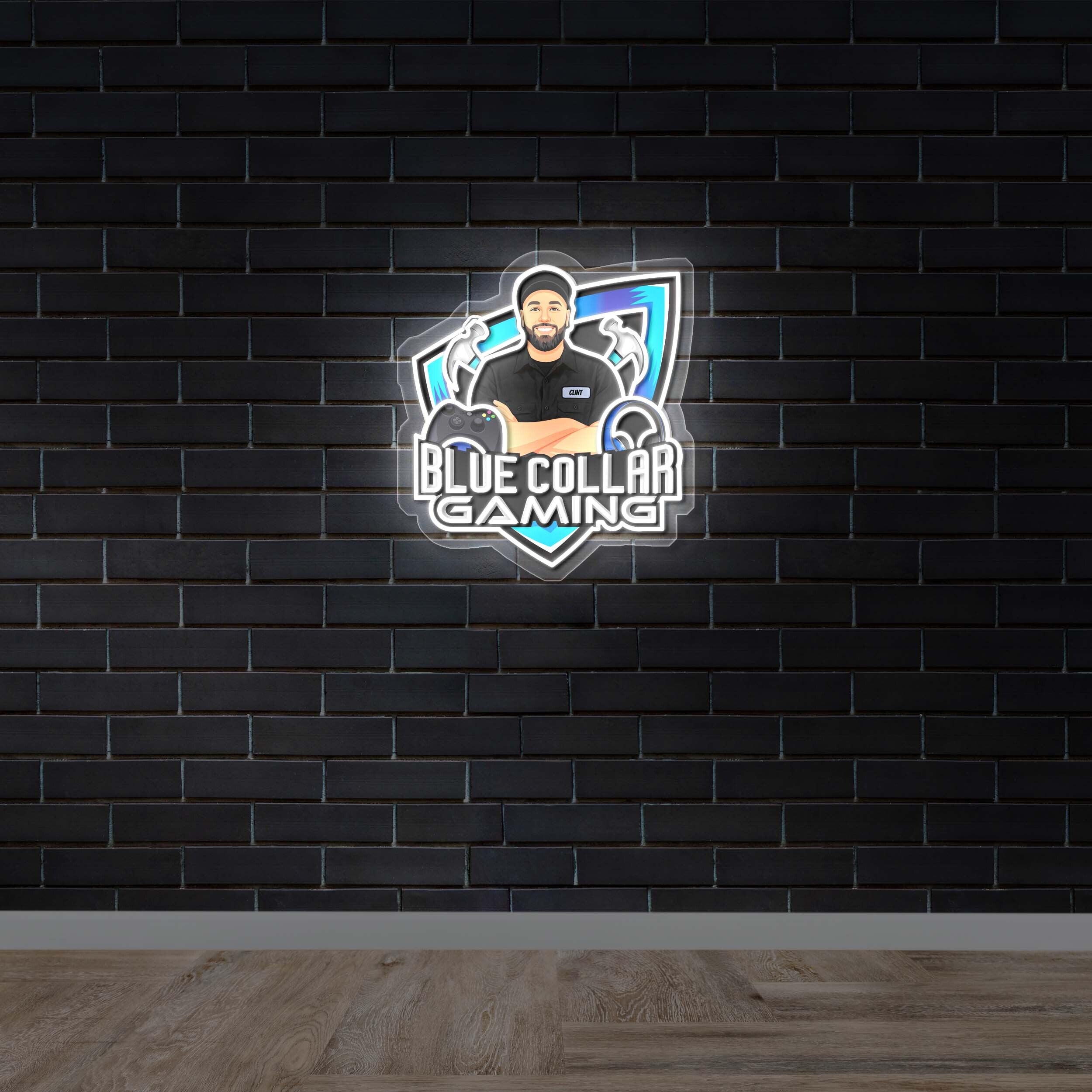 Blue Collar Gaming - Premium Neon Artwork