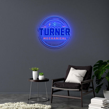 Turner Mechanical - Premium Neon Artwork