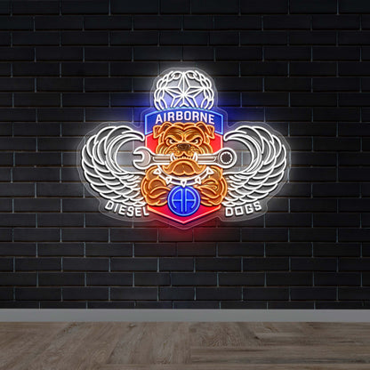 AIRBORNE DIESEL DOGS - Premium Neon Artwork