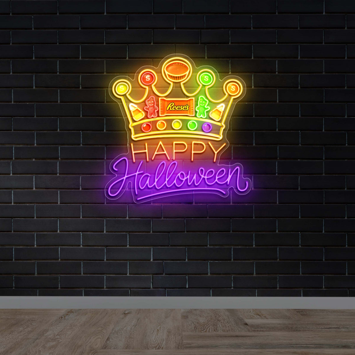 HAPPY HALLOWEEN - Premium Neon Artwork