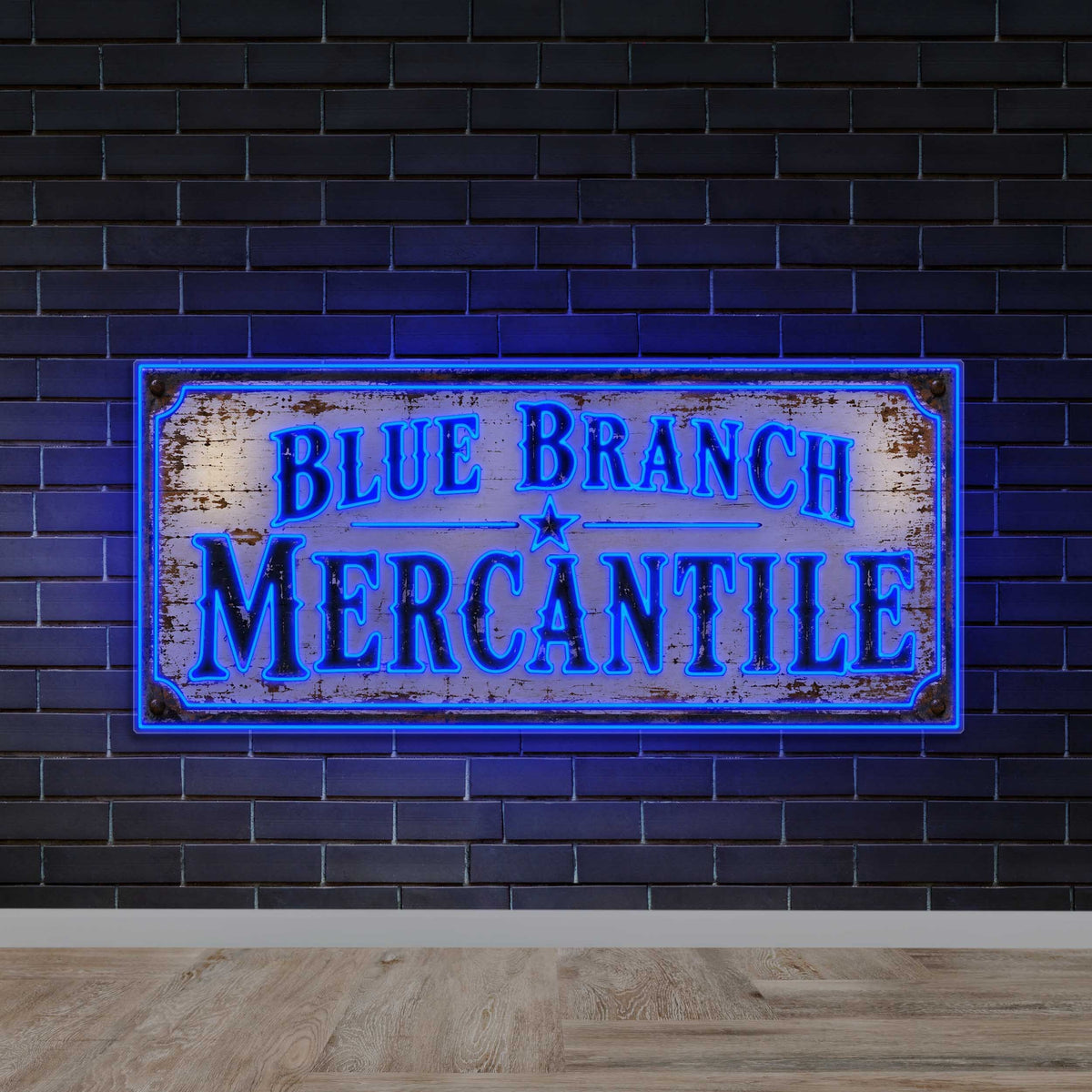 Blue Branch Mercantile - Premium Neon Artwork