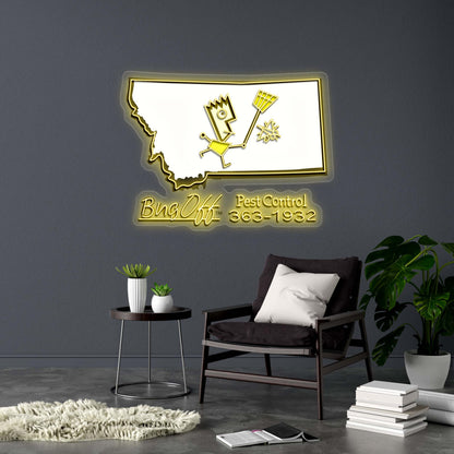 BUG OFF Pest Control 363-1932 - Premium Neon Artwork