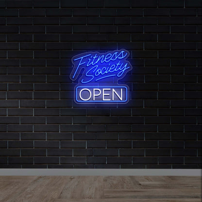 FITNESS SOCIETY OPEN - Premium Neon Artwork