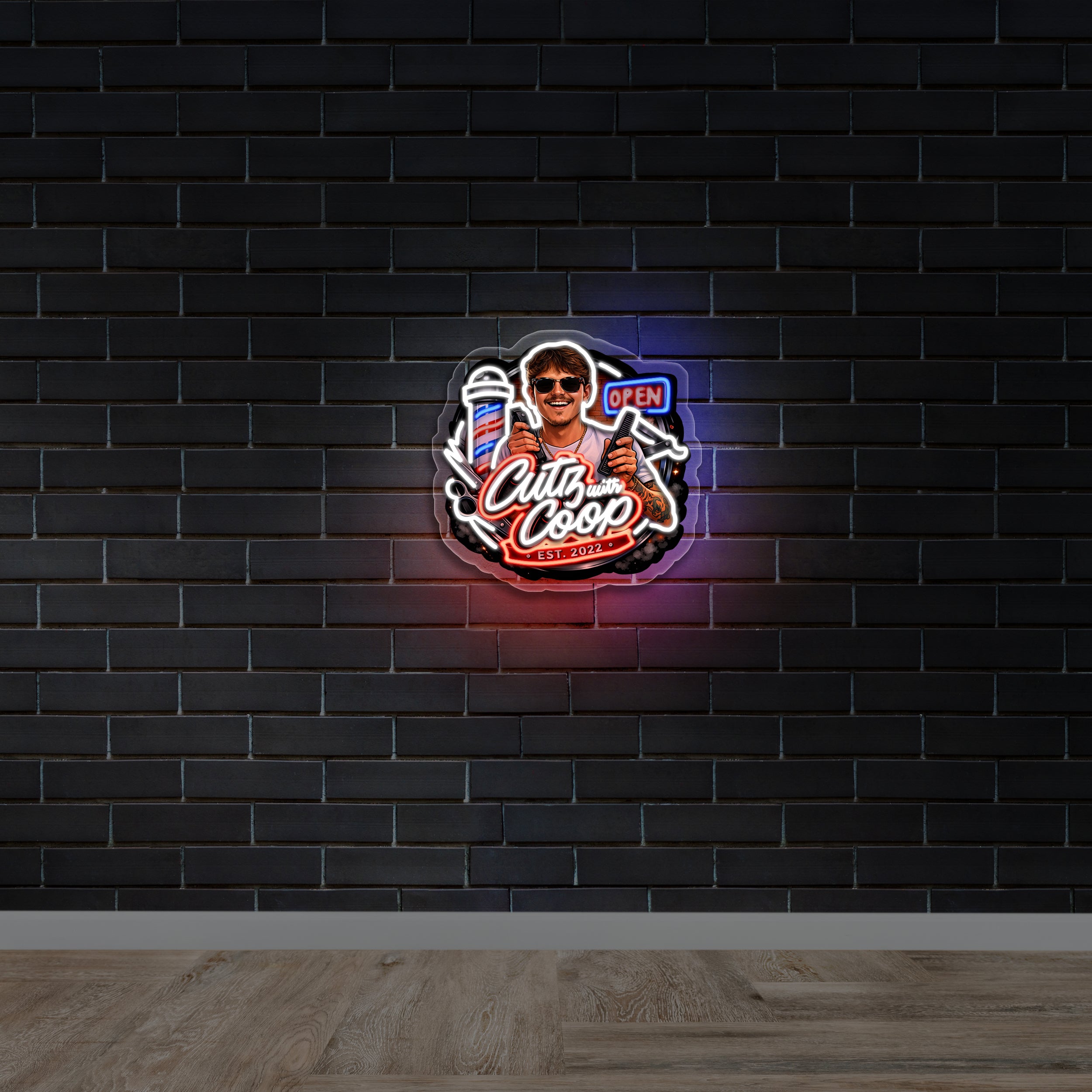 Cutz with Coop - Premium Neon Artwork