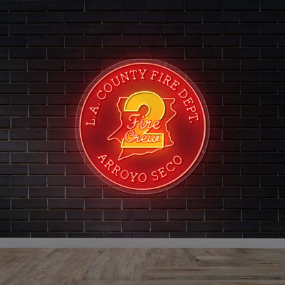 La County Fire Department - Premium Neon Artwork