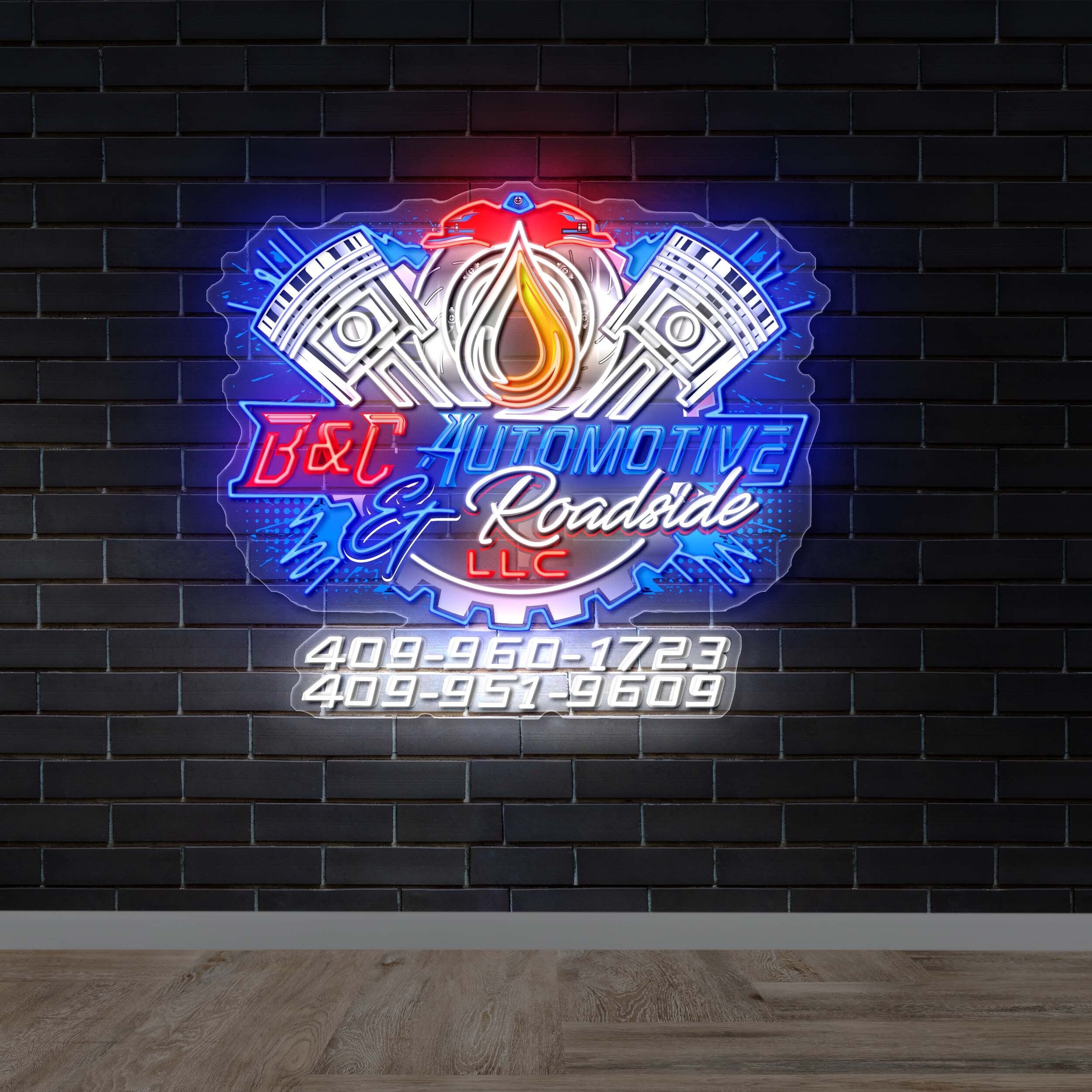 B&C AUTOMOTIVE ET ROADSIDE - Premium Neon Artwork