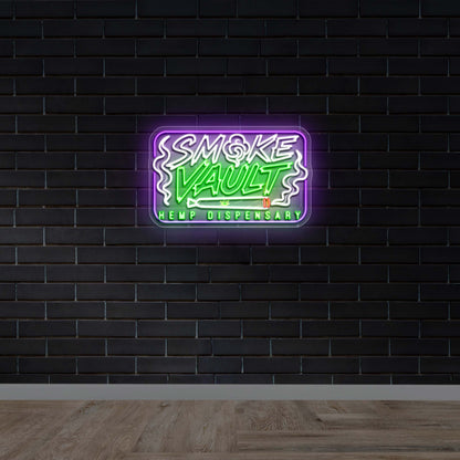 Smoke Vault - Premium Neon Artwork