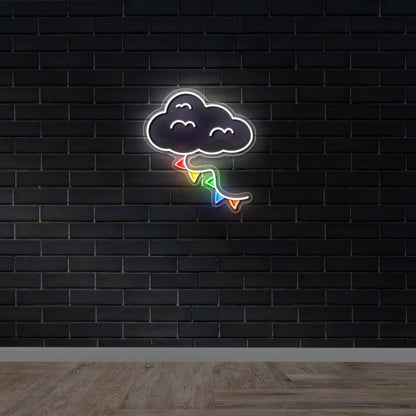 Cloud-and-Bunting - Premium Neon Artwork