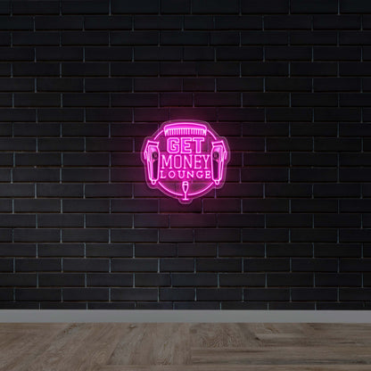 GET MONEY LOUNGE - Premium Neon Artwork
