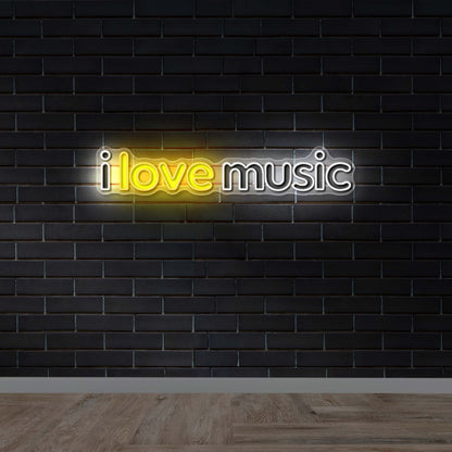 I Love Music - Premium Neon Artwork