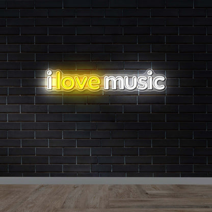 I Love Music - Premium Neon Artwork