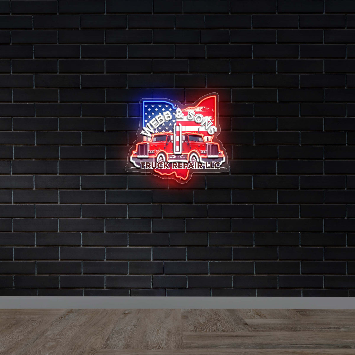 Webb & Sons Truck Repair LLC - Premium Neon Artwork