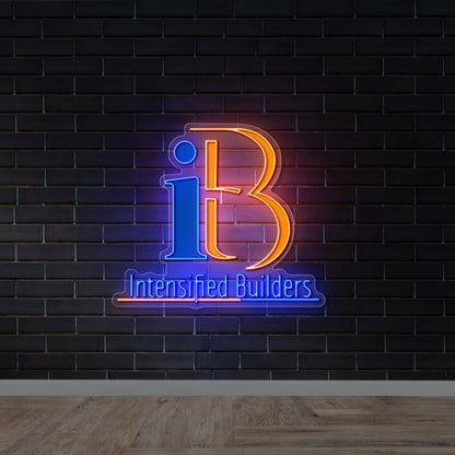 Intensified Builders iB Logo - Premium Neon Artwork