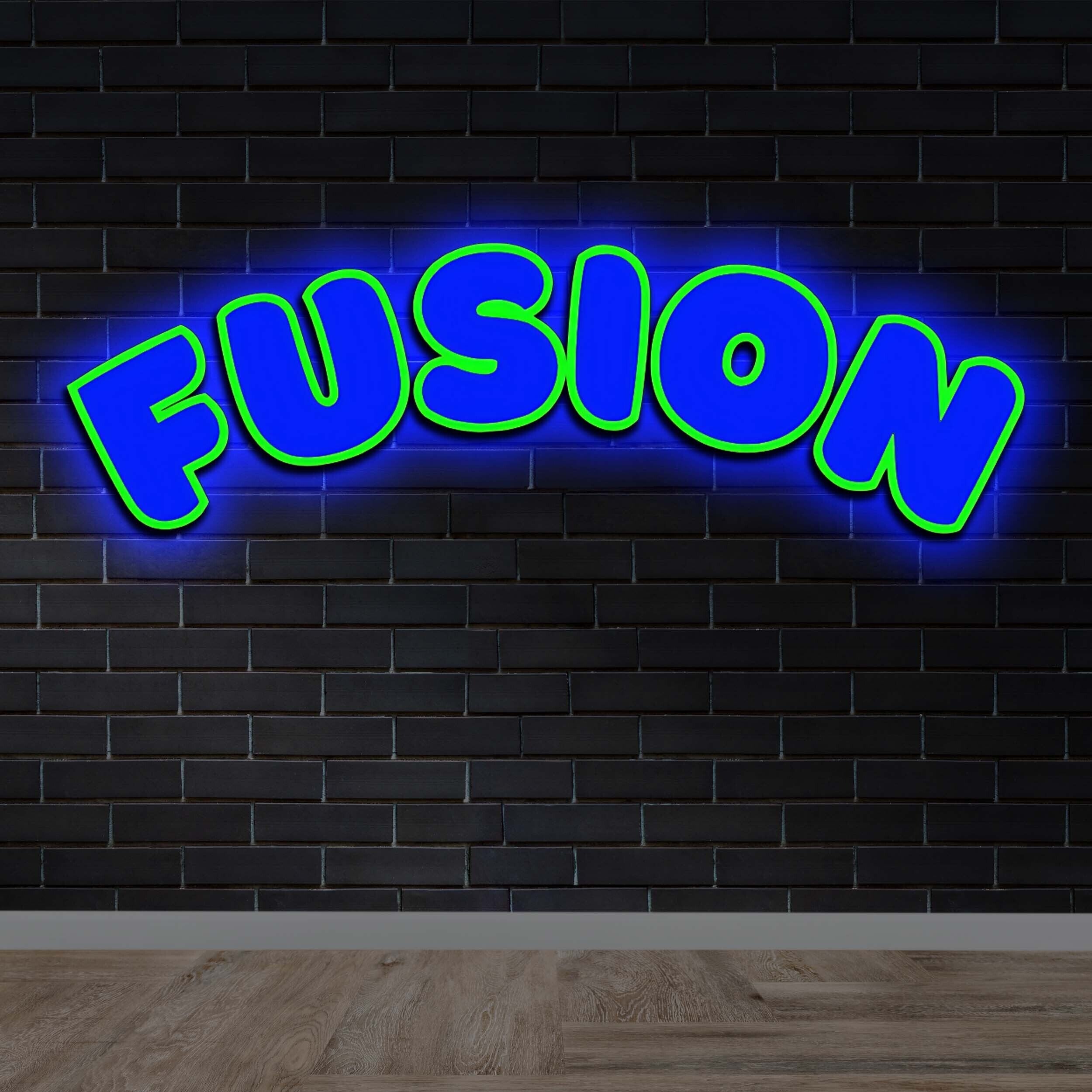 FUSION text only - Premium Neon Artwork