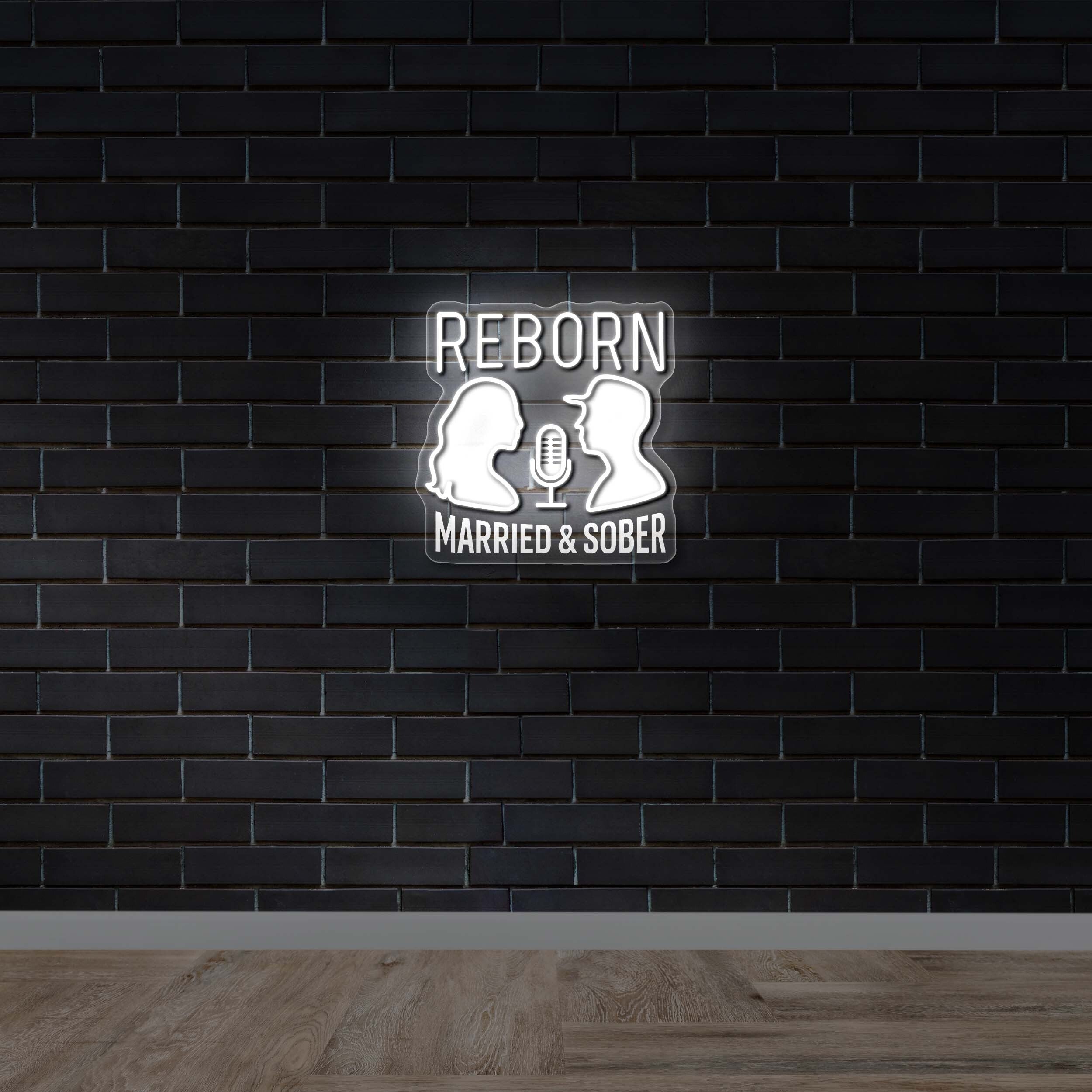 Reborn Married & Sober – Premium Neon Artwork