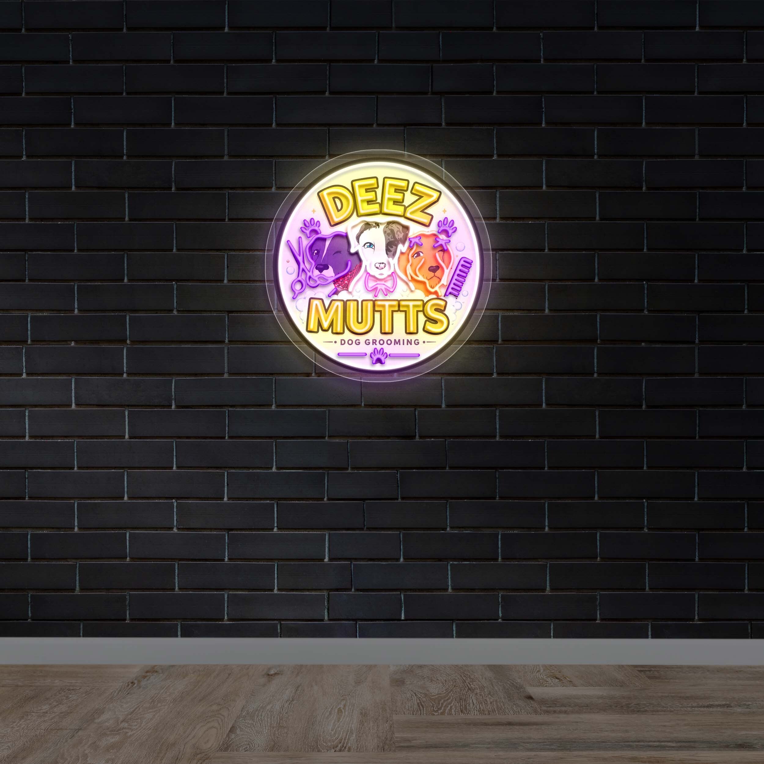 Deez Mutts - Premium Neon Artwork