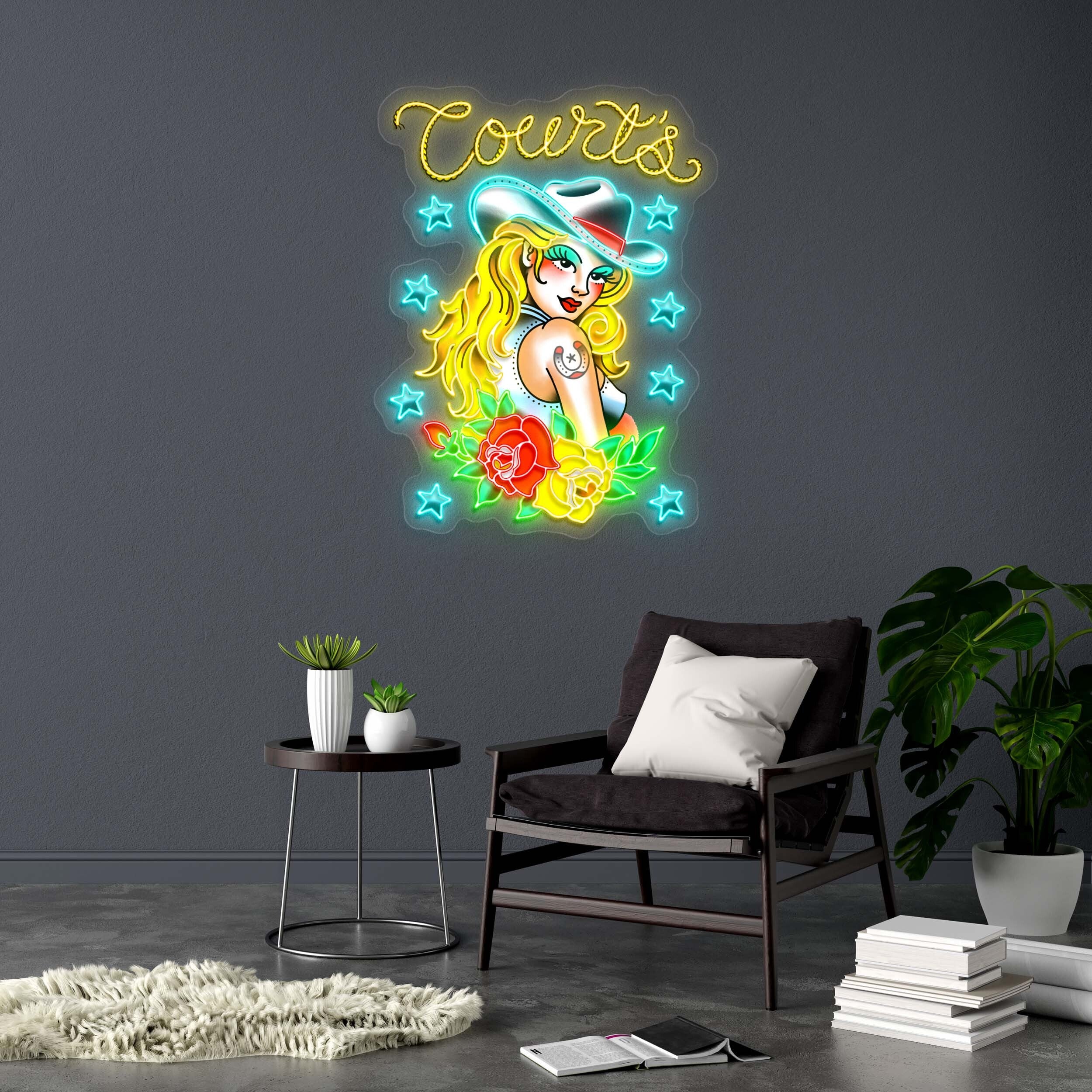 Court's - Premium Neon Artwork