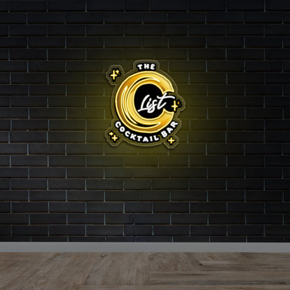 The List Cocktail Bar - Premium Neon Artwork