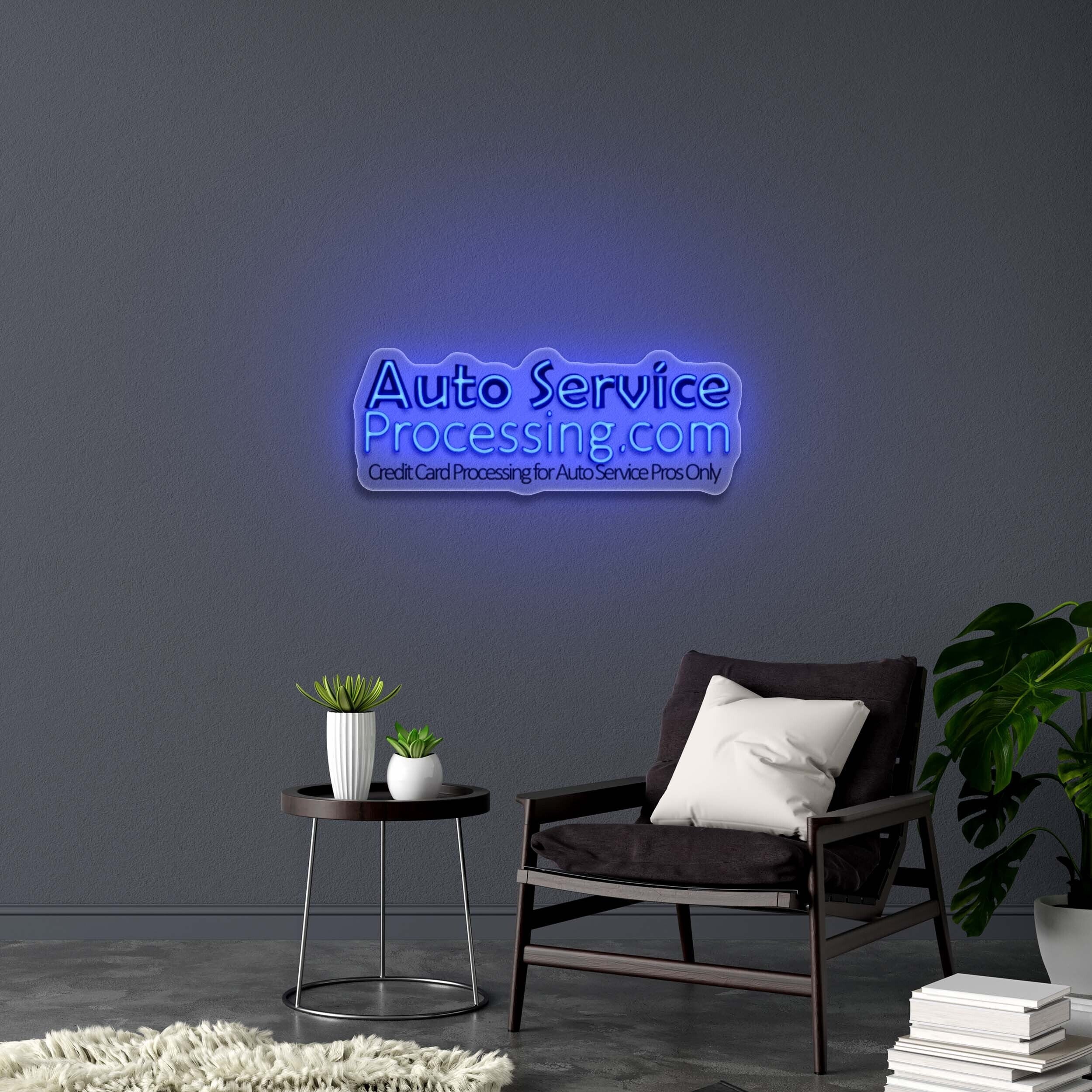 Auto Service Processing.com - Premium Neon Artwork