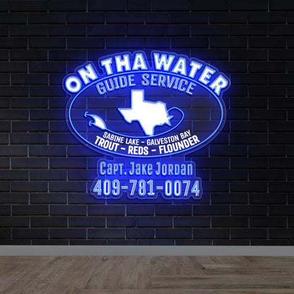 On Tha Water Guide Service - Premium Neon Artwork