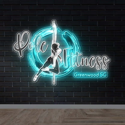 Pole Fitness - Premium Neon Artwork