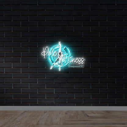 Pole Fitness - Premium Neon Artwork