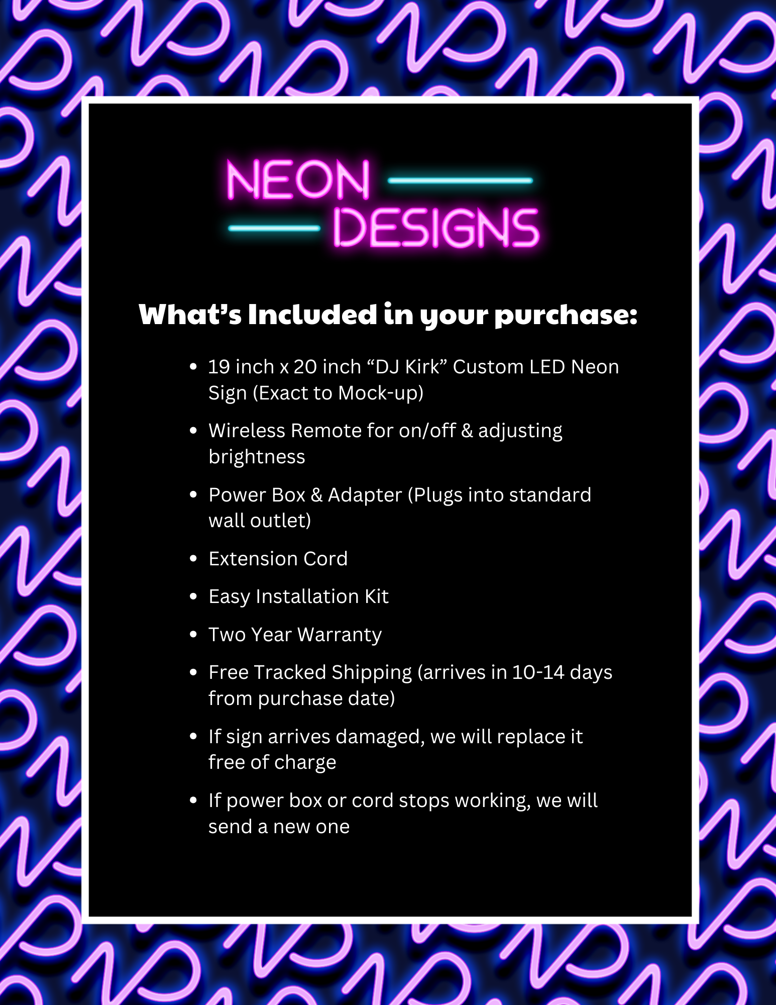 DJ Kirk - Premium Neon Artwork