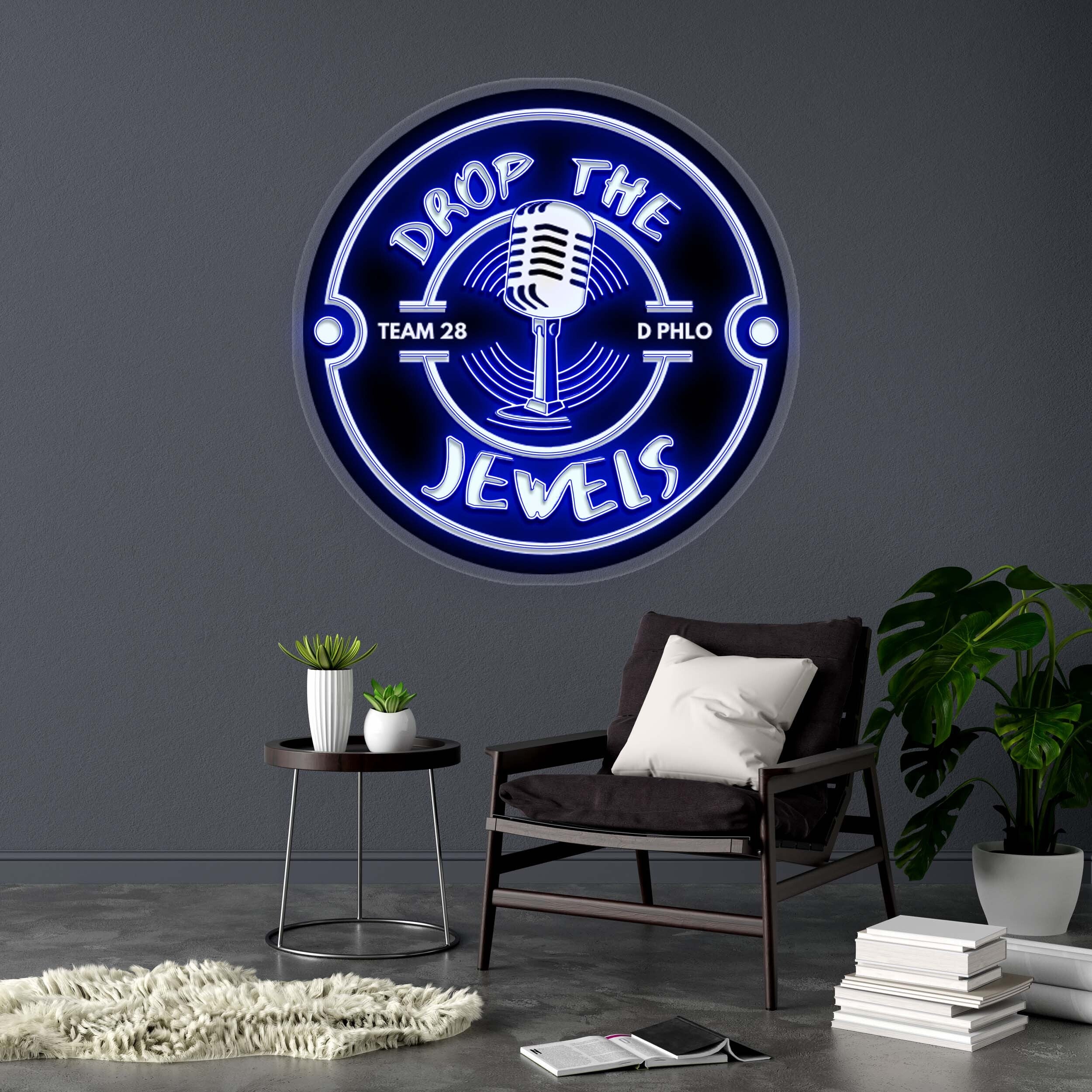 DROP THE JEWELS - Premium Neon Artwork