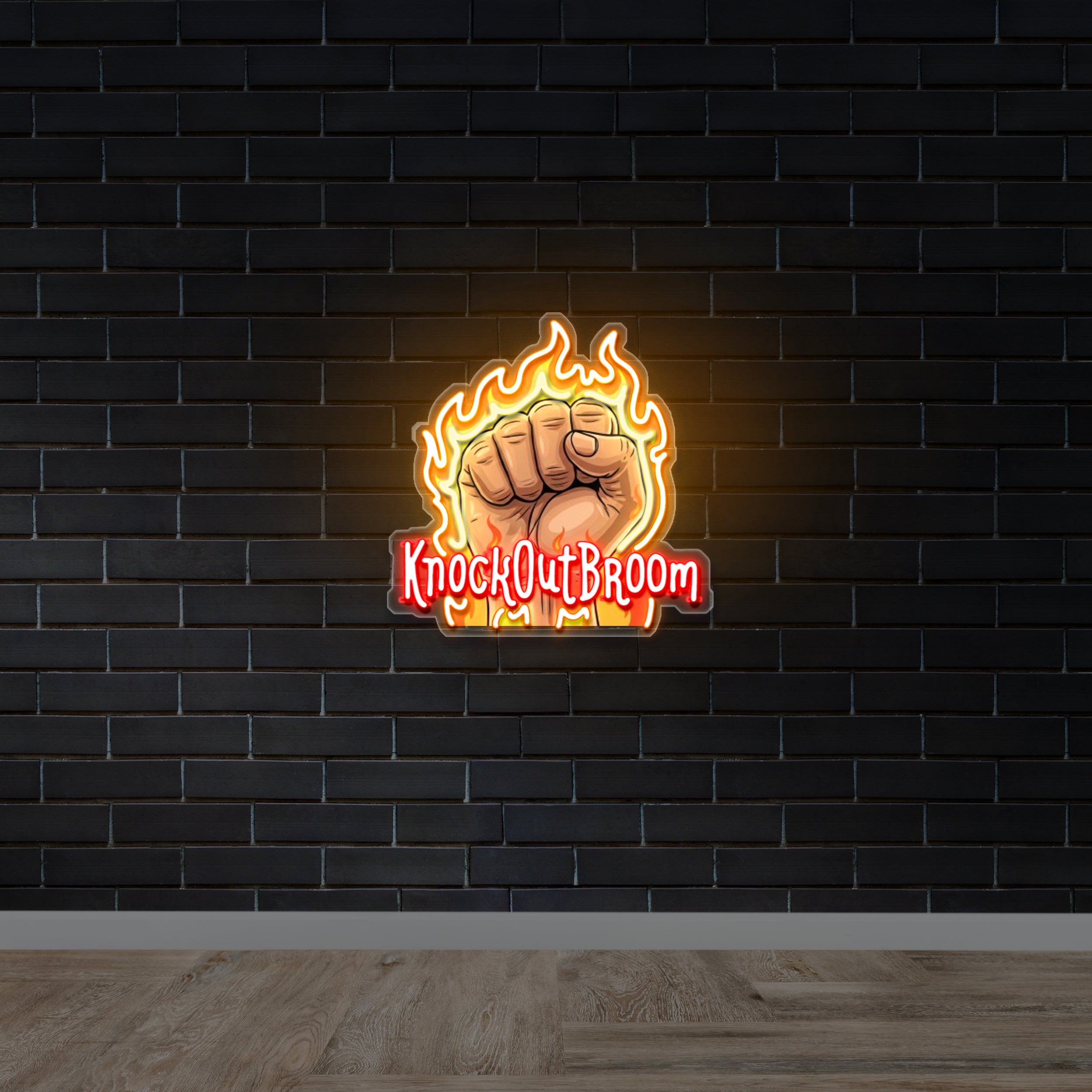 KnockOutBroom - Premium Neon Artwork