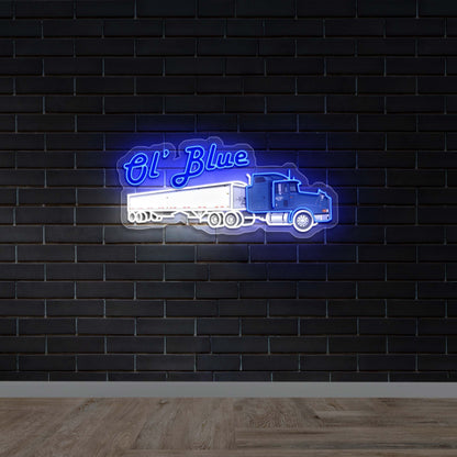 Ol’ Blue - Premium Neon Artwork